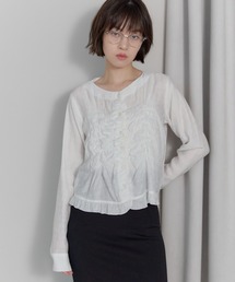 leimn | フロントシャーリングシアーブラウス(シャツ/ブラウス)