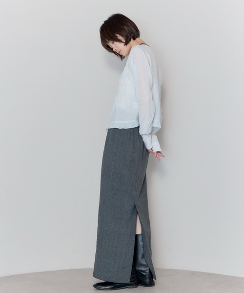 leimn（レイムン）の「フロントシャーリングシアーブラウス（シャツ/ブラウス・レディース・ホワイト/サックスブルー・FREE）」の22枚目の写真