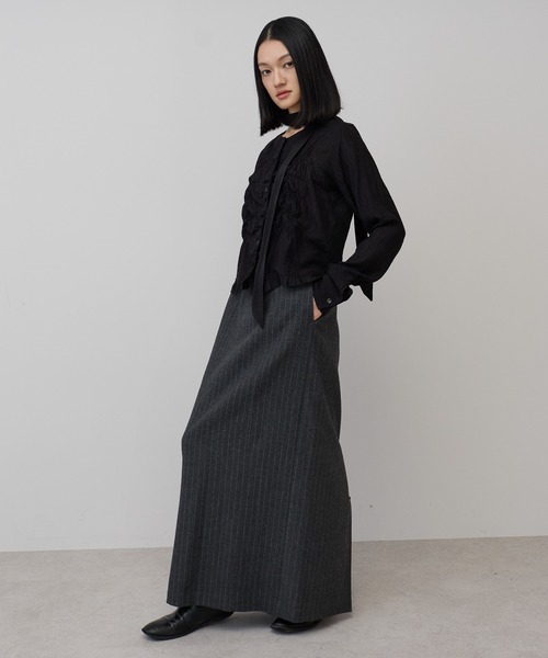 leimn(レイムン)の「フロントシャーリングシアーブラウス(シャツ/ブラウス・レディース・ホワイト/サックスブルー/ブラック/チェック・FREE)」の14枚目の写真