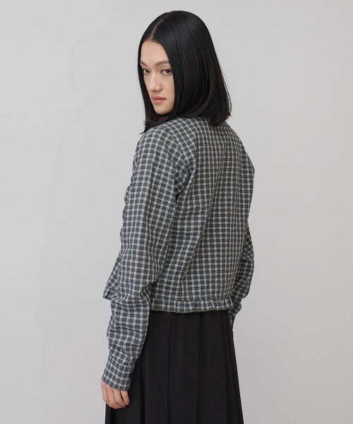 leimn(レイムン)の「フロントシャーリングシアーブラウス(シャツ/ブラウス・レディース・ホワイト/サックスブルー/ブラック/チェック・FREE)」の20枚目の写真