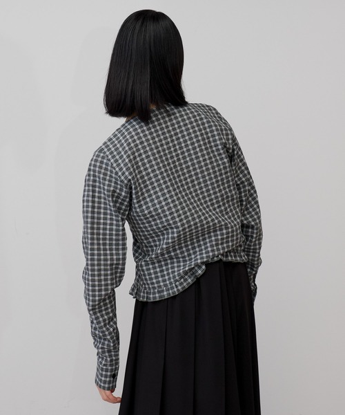 leimn(レイムン)の「フロントシャーリングシアーブラウス(シャツ/ブラウス・レディース・ホワイト/サックスブルー/ブラック/チェック・FREE)」の21枚目の写真
