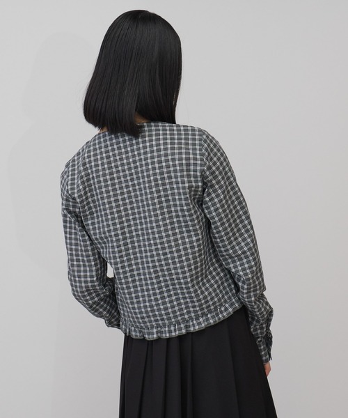 leimn(レイムン)の「フロントシャーリングシアーブラウス(シャツ/ブラウス・レディース・ホワイト/サックスブルー/ブラック/チェック・FREE)」の22枚目の写真