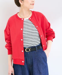 B.C STOCK（ベーセーストック）の「手洗い可 / クルーネック裏毛カーディガン（カーディガン/ボレロ）」