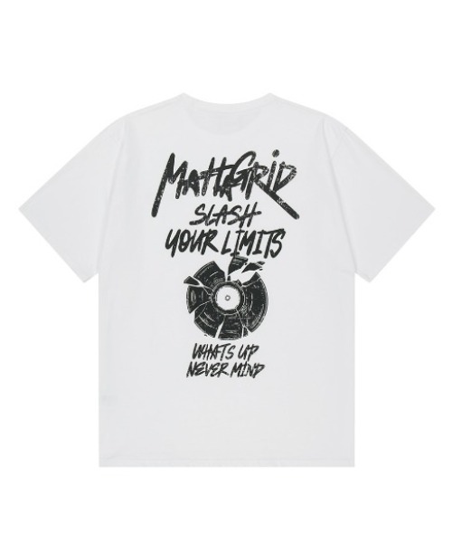 MAHAGRID(マハグリッド)の「『mahagrid/マハグリッド』RECORD GRAFFITI LOGO TEE/レコード グラフティロゴ Tシャツ(Tシャツ/カットソー・レディース・ホワイト/ブラック・M)」の3枚目の写真