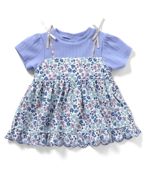 apres les cours（アプレレクール）の「フラワーフリルドッキングトップス（Tシャツ/カットソー・キッズ・ブラック/レインボー/ラベンダー・80/90/100/110/120/130/140）」の13枚目の写真