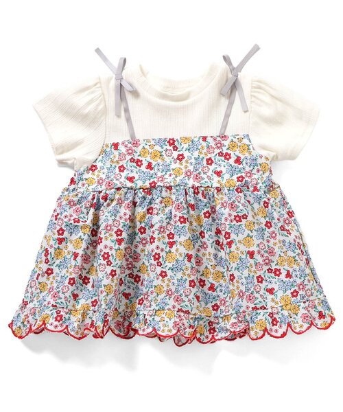 apres les cours（アプレレクール）の「フラワーフリルドッキングトップス（Tシャツ/カットソー・キッズ・ブラック/レインボー/ラベンダー・80/90/100/110/120/130/140）」の8枚目の写真