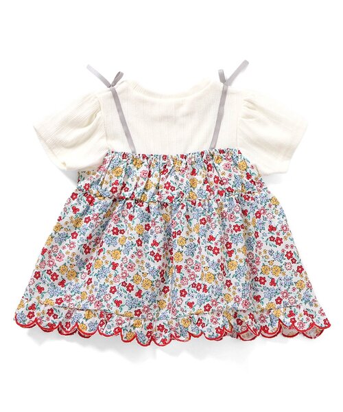 apres les cours（アプレレクール）の「フラワーフリルドッキングトップス（Tシャツ/カットソー・キッズ・ブラック/レインボー/ラベンダー・80/90/100/110/120/130/140）」の9枚目の写真