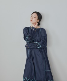 Pqran（クラン）の「カラー刺繍ワンピース（ワンピース）」