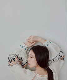 Pqran（クラン）の「カラー刺繍ワンピース（ワンピース）」