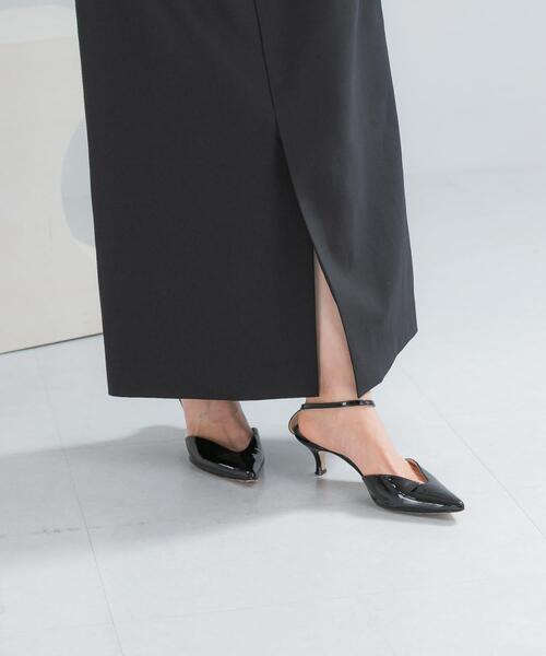 URBAN RESEARCH ROSSO WOMEN（アーバンリサーチ　ロッソ）の「ベルト付ツイルストレッチスカート（スカート・レディース・ブラック/ホワイト・36/38）」の14枚目の写真