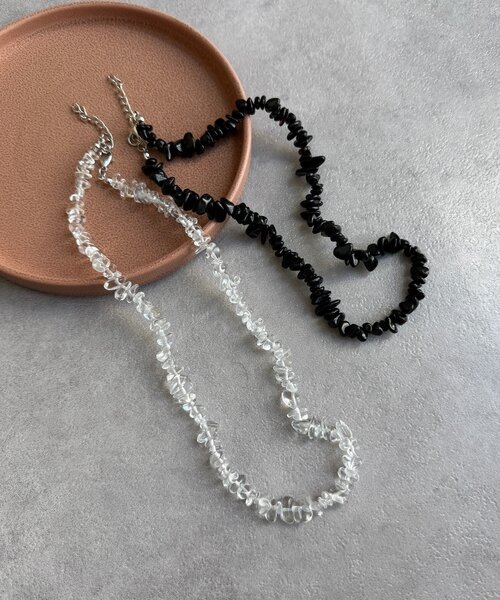 DouDou（ドゥドゥ）の「さざれネックレス（ネックレス・レディース・ブラック/ブルー系その他/クリア・FREE）」の8枚目の写真