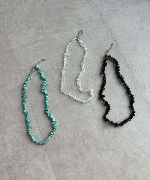 DouDou（ドゥドゥ）の「さざれネックレス（ネックレス・レディース・ブラック/ブルー系その他/クリア・FREE）」の17枚目の写真