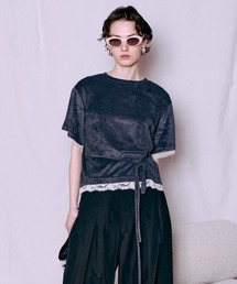 Taffeta Peplum T-shirt/タフタペプラムTシャツ【MAISON SPECIAL
