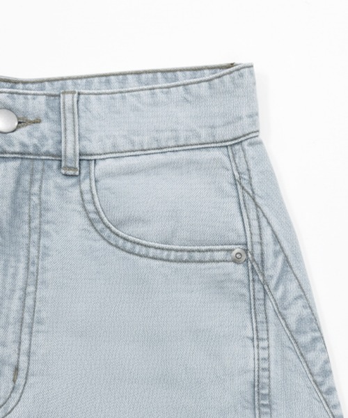 coca（coca）（コカ）の「サマーデニムバギーカーブパンツ（デニムパンツ・レディース・ブルー/ライトブルー・L/S/M）」の12枚目の写真