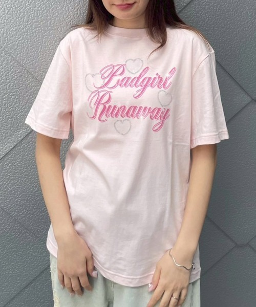 Candy Stripper（キャンディストリッパー）の「BAD GIRL Tシャツ（Tシャツ/カットソー・レディース・ピンク/ライトブルー/ブラック/オフホワイト・XL/L/M）」の4枚目の写真