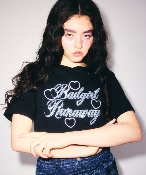 Candy Stripper（キャンディストリッパー）の「BAD GIRL Tシャツ（Tシャツ/カットソー・レディース・ピンク/ライトブルー/ブラック/オフホワイト・XL/L/M）」の5枚目の写真