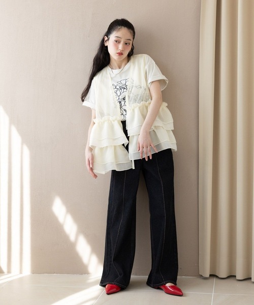 RAGEBLUE(レイジブルー)の「シアーフリルZIPベスト(ベスト・レディース・ホワイト/ブルー/ブラック/ピンク・FREE)」の14枚目の写真