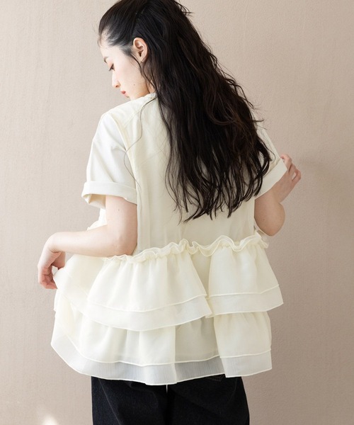 RAGEBLUE(レイジブルー)の「シアーフリルZIPベスト(ベスト・レディース・ホワイト/ブルー/ブラック/ピンク・FREE)」の17枚目の写真