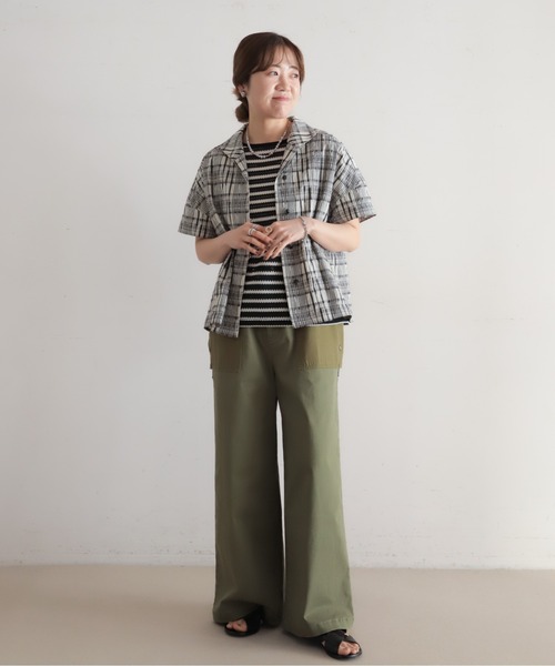 NOMBRE IMPAIR(ノンブルアンペール)の「ミニグランジチェック ショートシャツ(シャツ/ブラウス・レディース・ブラック/イエロー・FREE)」の3枚目の写真