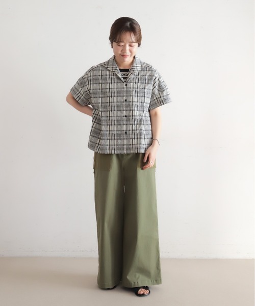 NOMBRE IMPAIR(ノンブルアンペール)の「ミニグランジチェック ショートシャツ(シャツ/ブラウス・レディース・ブラック/イエロー・FREE)」の9枚目の写真