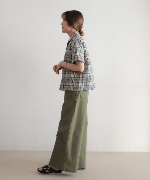 NOMBRE IMPAIR(ノンブルアンペール)の「ミニグランジチェック ショートシャツ(シャツ/ブラウス・レディース・ブラック/イエロー・FREE)」の8枚目の写真