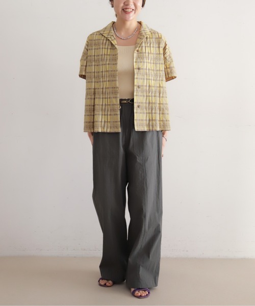 NOMBRE IMPAIR(ノンブルアンペール)の「ミニグランジチェック ショートシャツ(シャツ/ブラウス・レディース・ブラック/イエロー・FREE)」の13枚目の写真