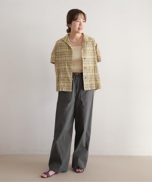 NOMBRE IMPAIR(ノンブルアンペール)の「ミニグランジチェック ショートシャツ(シャツ/ブラウス・レディース・ブラック/イエロー・FREE)」の11枚目の写真