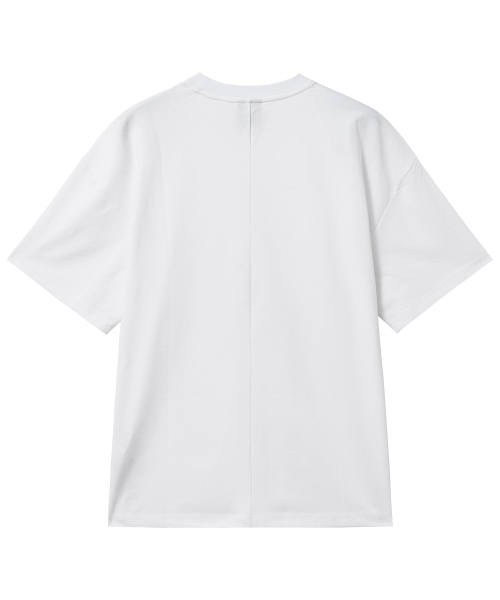 MOZMOZ(モズモズ)の「オーバーサイズソロナクーリング機能性バックカット無地半袖Tシャツホワイト(Tシャツ/カットソー・レディース・その他・M/XL/XXL)」の3枚目の写真