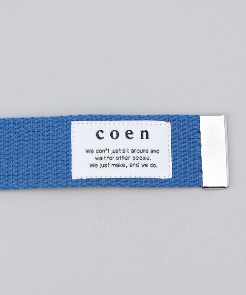 coen（コーエン）の「カラーテープベルト（ベルト・メンズ・コバルトブルー/ベージュ/ブラック/レッド・FREE）」の7枚目の写真