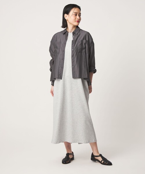 A DAY IN THE LIFE UNITED ARROWS(アデイインザライフユナイテッドアローズ)の「シアー ダブルポケットシャツ <A DAY IN THE LIFE>(シャツ/ブラウス・レディース・オフホワイト/ターコイズブルー系/ライラック/ダークグレー・FREE)」の9枚目の写真