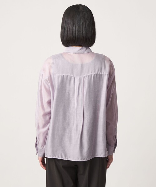 A DAY IN THE LIFE UNITED ARROWS(アデイインザライフユナイテッドアローズ)の「シアー ダブルポケットシャツ <A DAY IN THE LIFE>(シャツ/ブラウス・レディース・オフホワイト/ターコイズブルー系/ライラック/ダークグレー・FREE)」の12枚目の写真