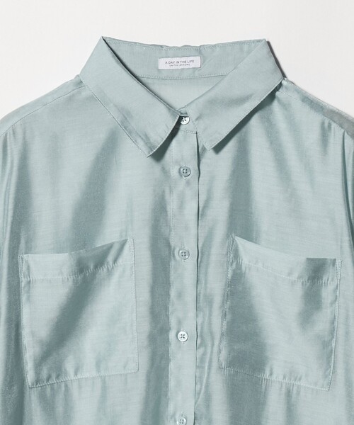 A DAY IN THE LIFE UNITED ARROWS(アデイインザライフユナイテッドアローズ)の「シアー ダブルポケットシャツ <A DAY IN THE LIFE>(シャツ/ブラウス・レディース・オフホワイト/ターコイズブルー系/ライラック/ダークグレー・FREE)」の20枚目の写真
