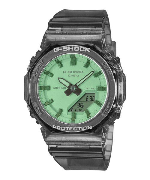 G-SHOCK(ジーショック)の「GMA-P2100シリーズ / GMA-P2100SR-1AJF(アナログ腕時計・レディース・ブラック×グリーン・FREE)」の1枚目の写真