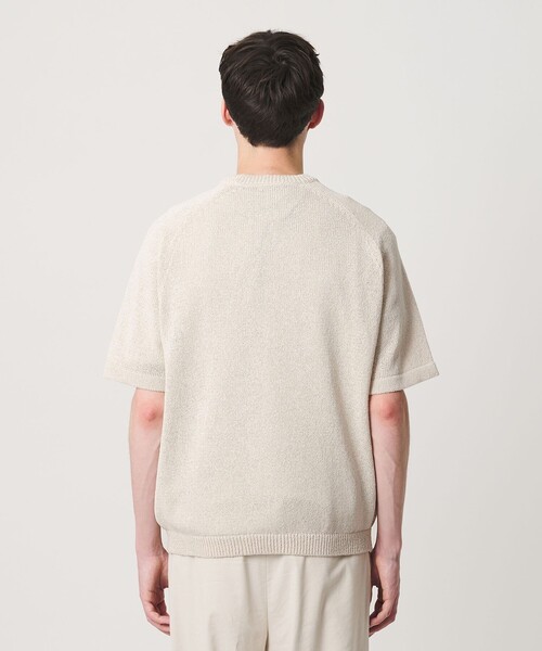 BEAUTY&YOUTH UNITED ARROWS(ビューティーアンドユースユナイテッドアローズ)の「ペーパーヤーン サドルスリーブ クルーネック ニット ウォッシャブル(ニット/セーター・メンズ・オレンジ/ナチュラル/ブラック・XL/M/L/S)」の8枚目の写真