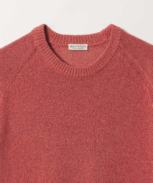 BEAUTY&YOUTH UNITED ARROWS(ビューティーアンドユースユナイテッドアローズ)の「ペーパーヤーン サドルスリーブ クルーネック ニット ウォッシャブル(ニット/セーター・メンズ・オレンジ/ナチュラル/ブラック・XL/M/L/S)」の19枚目の写真