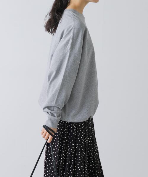 かぐれ(カグレ)の「コットンドロストヘムカットソー(Tシャツ/カットソー・レディース・グレー/オートミール・FREE)」の4枚目の写真