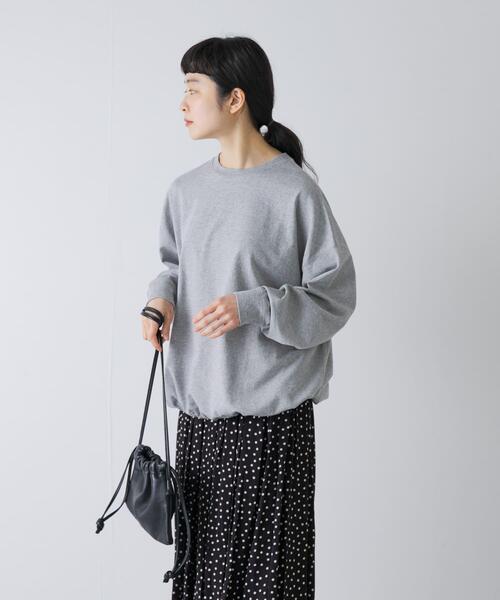 かぐれ(カグレ)の「コットンドロストヘムカットソー(Tシャツ/カットソー・レディース・グレー/オートミール・FREE)」の5枚目の写真