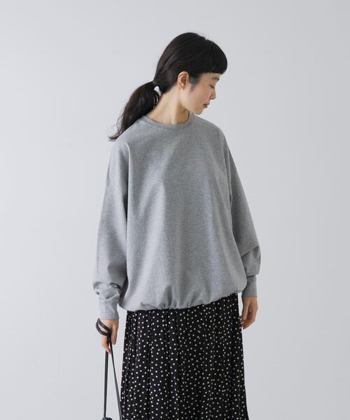 かぐれ(カグレ)の「コットンドロストヘムカットソー(Tシャツ/カットソー・レディース・グレー/オートミール・FREE)」の6枚目の写真