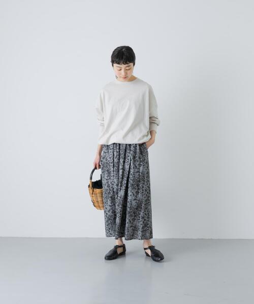 かぐれ(カグレ)の「コットンドロストヘムカットソー(Tシャツ/カットソー・レディース・グレー/オートミール/ブラック・FREE)」の7枚目の写真