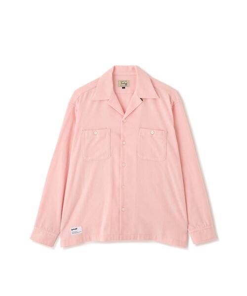 Schott（ショット）の「Schott/ショット/HV SHIRT PLAIN/ヘンプビスコース シャツ プレーン（シャツ/ブラウス・メンズ・ピンク/ミント/ネイビー・M/XL/L/2XL）」の8枚目の写真