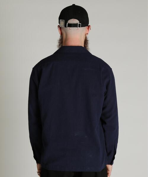 Schott（ショット）の「Schott/ショット/HV SHIRT PLAIN/ヘンプビスコース シャツ プレーン（シャツ/ブラウス・メンズ・ピンク/ミント/ネイビー・M/XL/L/2XL）」の11枚目の写真