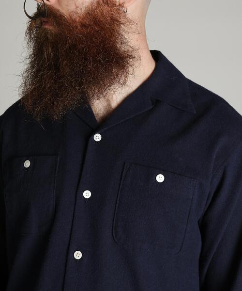 Schott（ショット）の「Schott/ショット/HV SHIRT PLAIN/ヘンプビスコース シャツ プレーン（シャツ/ブラウス・メンズ・ピンク/ミント/ネイビー・M/XL/L/2XL）」の12枚目の写真