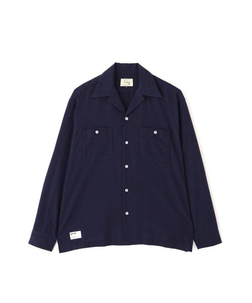Schott（ショット）の「Schott/ショット/HV SHIRT PLAIN/ヘンプビスコース シャツ プレーン（シャツ/ブラウス・メンズ・ピンク/ミント/ネイビー・M/XL/L/2XL）」の17枚目の写真