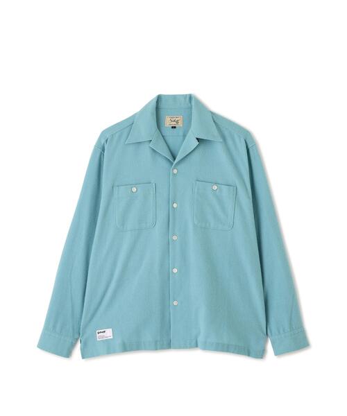 Schott（ショット）の「Schott/ショット/HV SHIRT PLAIN/ヘンプビスコース シャツ プレーン（シャツ/ブラウス・メンズ・ピンク/ミント/ネイビー・M/XL/L/2XL）」の22枚目の写真