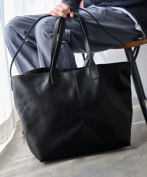 OSKR(オーエスケーアール)の「OSKR / オーエスケーアール ex 3WAY LARGE Tote BAG(トートバッグ・メンズ・ブラウン/ブラック・FREE)」の2枚目の写真