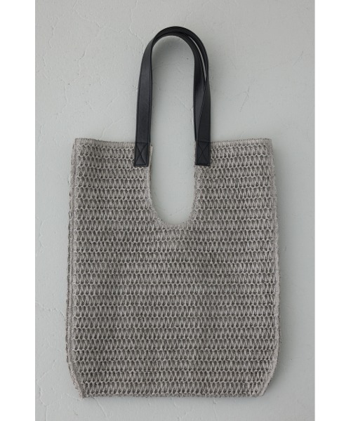 AZUL by moussy(アズールバイマウジー)の「ペーパーメッシュトート(トートバッグ・レディース・グレー/ベージュ・FREE)」の6枚目の写真