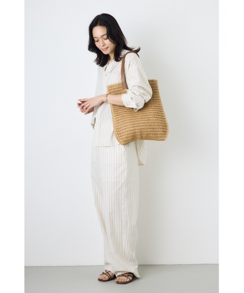 AZUL by moussy(アズールバイマウジー)の「ペーパーメッシュトート(トートバッグ・レディース・グレー/ベージュ・FREE)」の11枚目の写真
