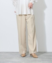 センタープレス入り1タックストレートパンツ