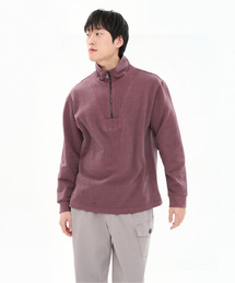 CUSTOMUS（カスタムアース）の「メンズ ピグメントヘビー 裏毛 コットン100% ハーフジップ スウェットシャツ メンズ CXS26SKMT203 WIN（スウェット）」
