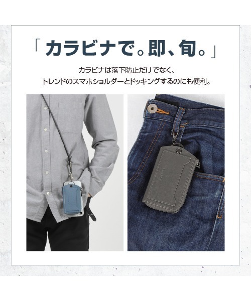 LASIEM(ラシエム)の「LASIEM キーケース スマートキーケース メンズ L字 ファスナー スマートキー キーケース 小さい コンパクト ミニ 小さい カード 人気 本革 牛革 レザー 革 キーホルダー 鍵 カギ 大容量 おしゃれ ブランド プレゼント ギフト 社会人 男性(パスケース・メンズ・ブラック/グレー系その他/ブルー・FREE)」の10枚目の写真
